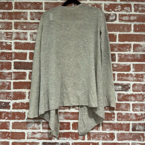 Minnie Rose Womens Heather Gray Cashmere Open Front Duster Cardigan Size XS GUC - Picture 2 of 7